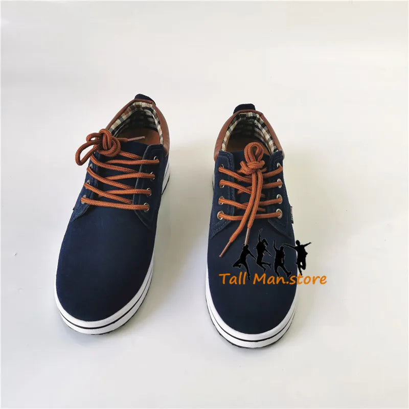 Men Shoes Elevator Sneakers Height Increase  Insole 6CM  Sport Black Blue Brown