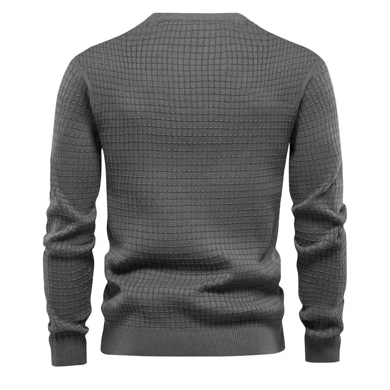 New Men's Crew Neck Sweatshirts Solid Color Large Sweatwear Spring Outdoor Jogging Tops