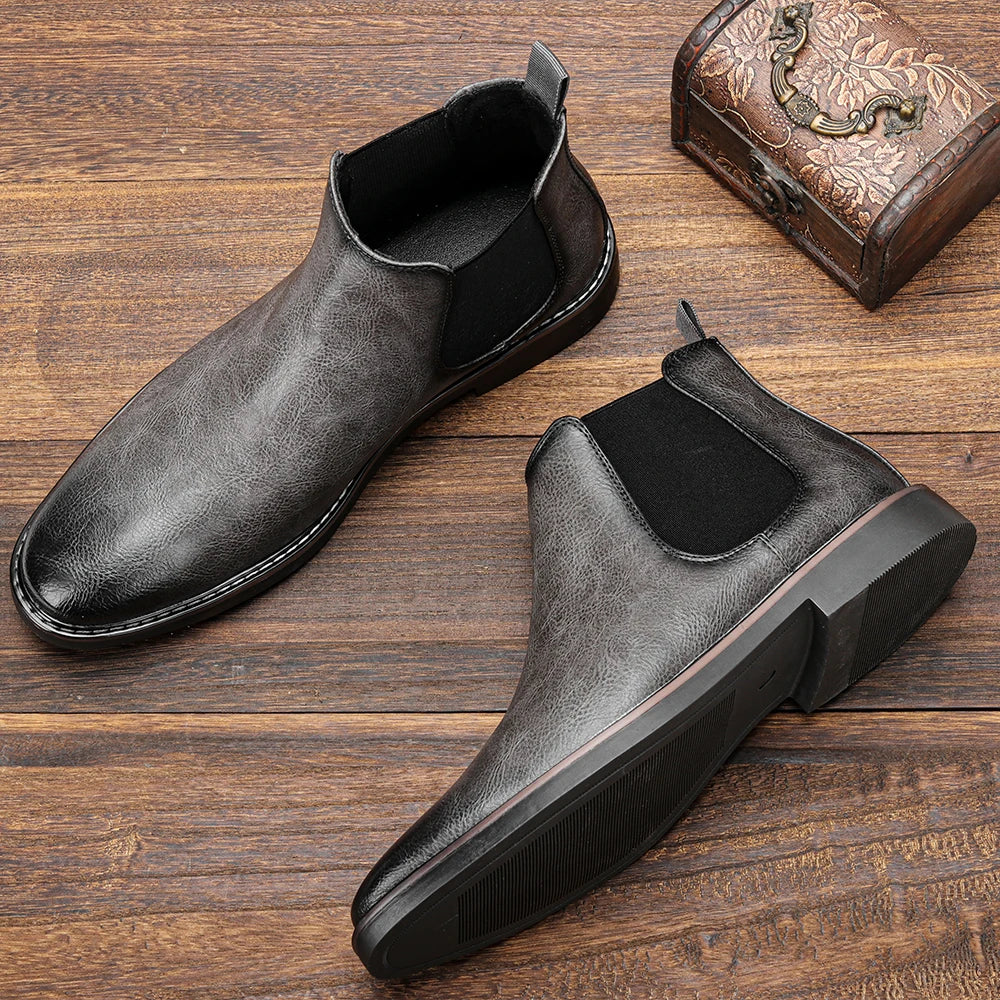 40~46 Men Chelsea Boots Brand Retro Comfortable Fashion Men Boots