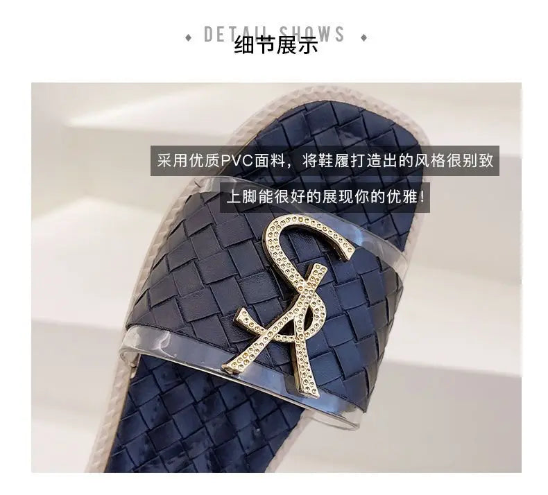 Summer Women Slippers Luxury Designer Korean PU Leather Ladies Outdoor Sandals Indoor Office Anti-slip Flip Flops Pregnant Women