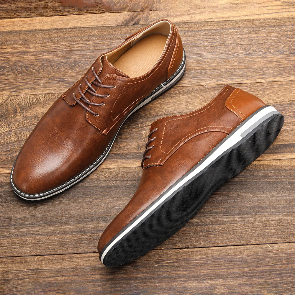 Leather loafer men fashion comfortable 2024 brand casual shoes men