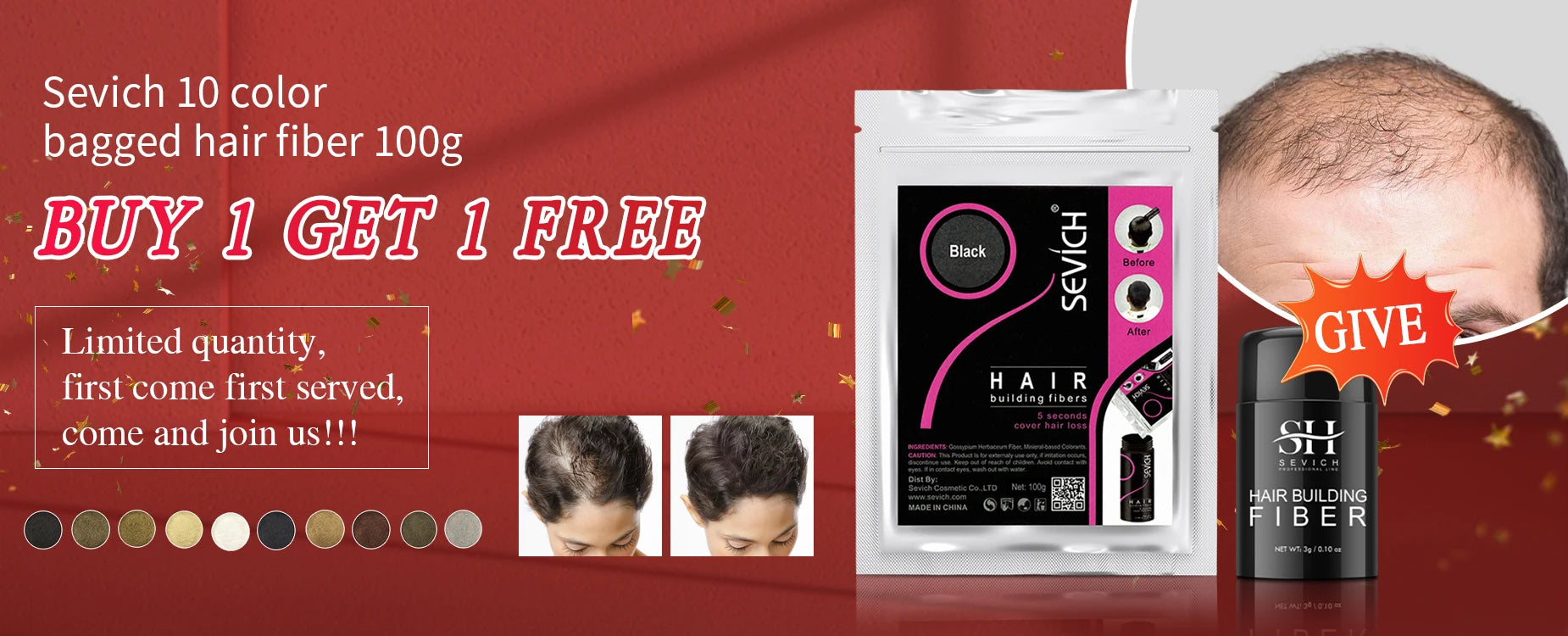 Sevich 3pcs/Lot Hair Fiber Powder+Hair Styling Spray+Nozzle Applicator Pump Keratin Hair Building Fiber Powder Hair Loss Product