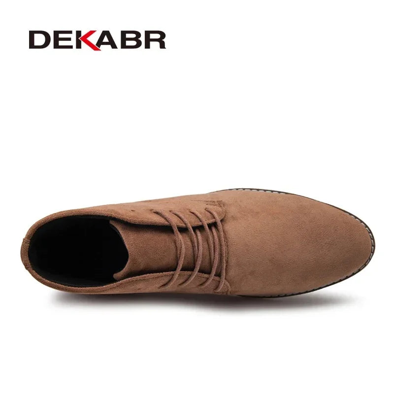 DEKABR Fashion Casual Boots Men Autumn Winter Comfortable Durable Outsole Men Shoes High Quality Cow Suede Men Boots