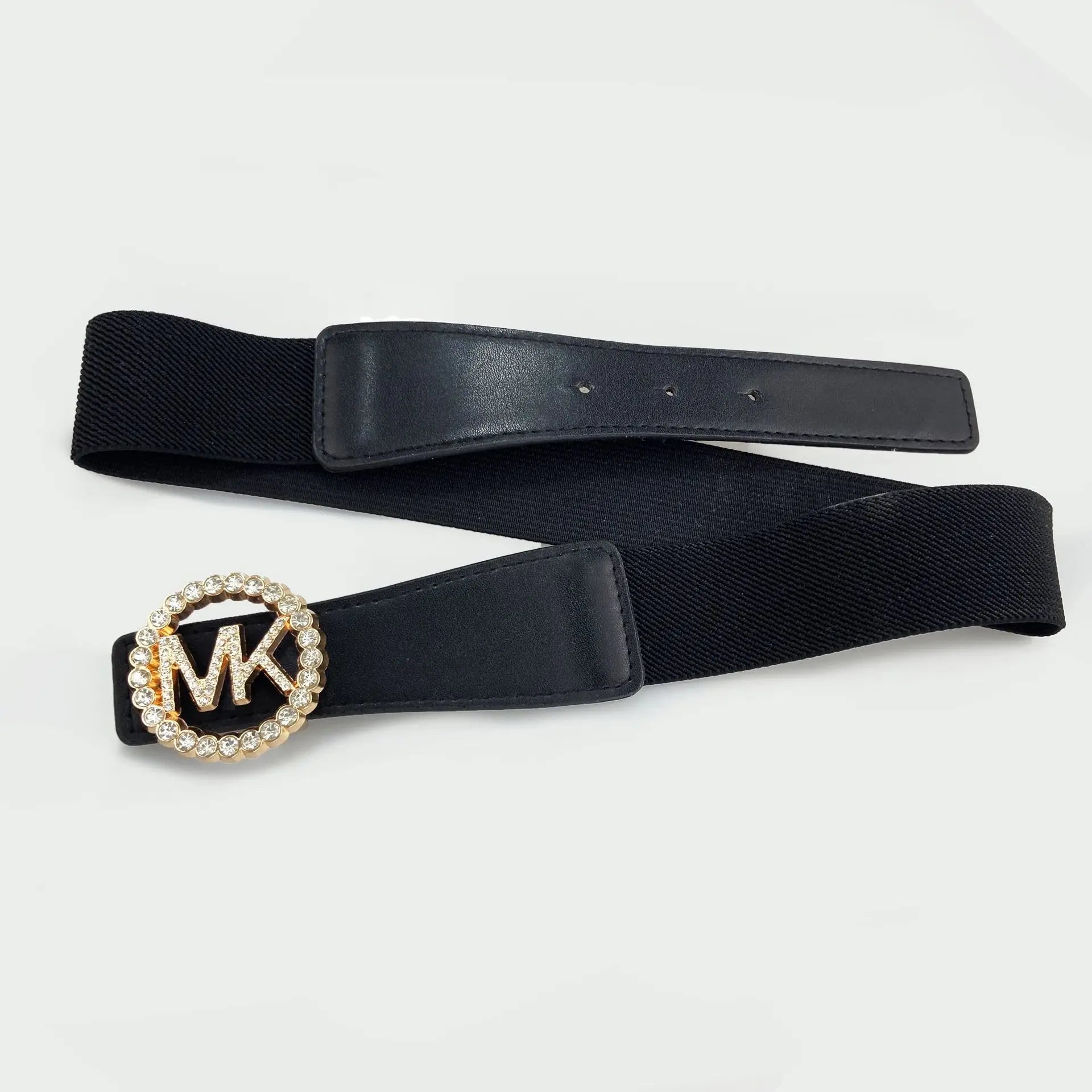 New Fashion Multicolor Personalized Letter Belt with MK Button Head for Daily Wear Decorative Jeans for Men and Women's Belts