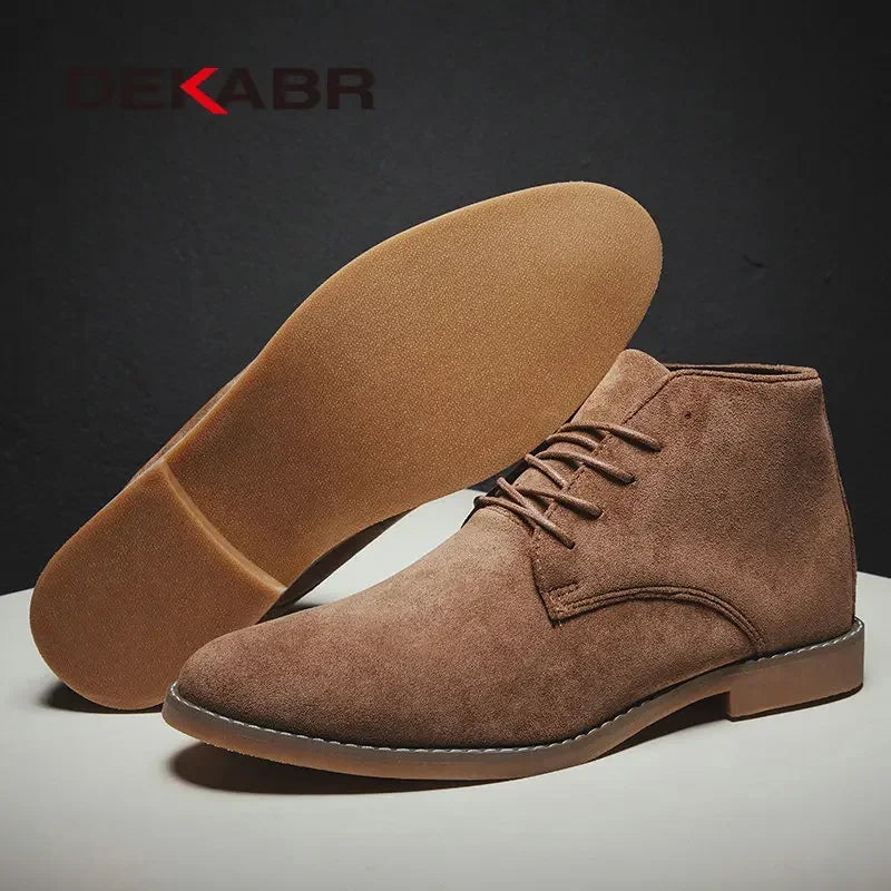 DEKABR Fashion Casual Boots Men Autumn Winter Comfortable Durable Outsole Men Shoes High Quality Cow Suede Men Boots